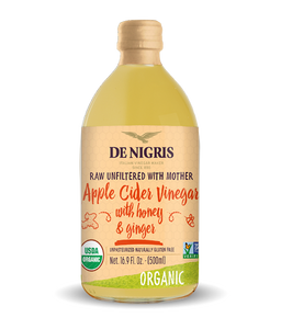 De Nigris Organic Apple Cider Vinegar Honey and Ginger 500ml
