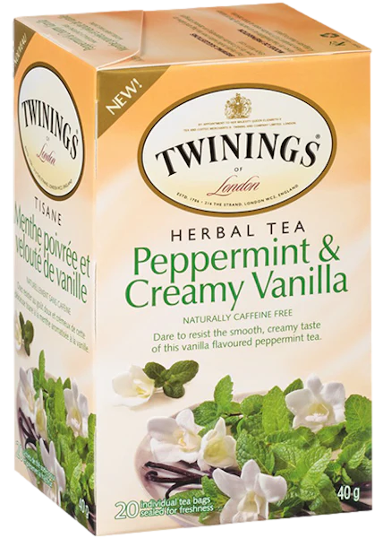 Twinings Peppermint and Creamy Vanilla Herbal Tea 20 bag