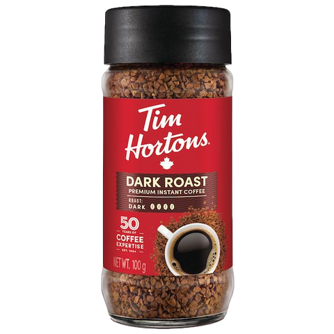 Tim Hortons Instant Premium Dark Roast Coffee 100g
