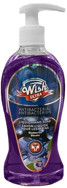 Wish Antibacterial Hand Soap Blueberry Pump Bottle 400ml